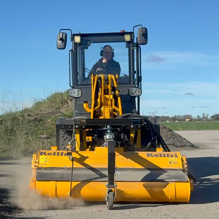 Feiemaskin med oppsamler