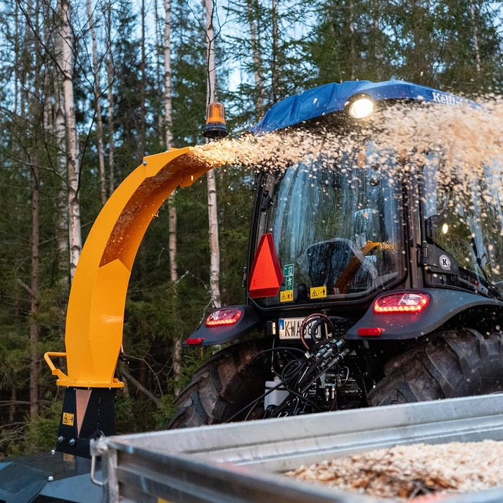 Fliskutter 150, med hydraulisk innmating