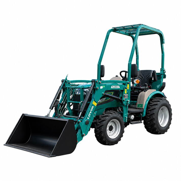 Kompakttraktor Lovol 25 hk med frontlaster, uten hytte