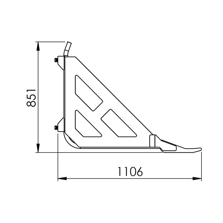 Steinsvans 1,5 m, boltet lite BM-feste 