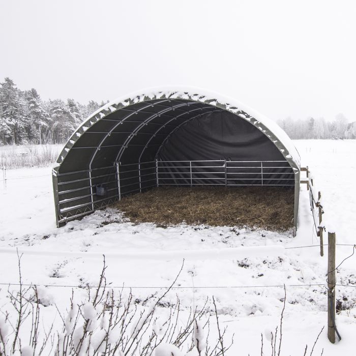 Leskur 6 x 6 m inkl. fotbøylegrinder