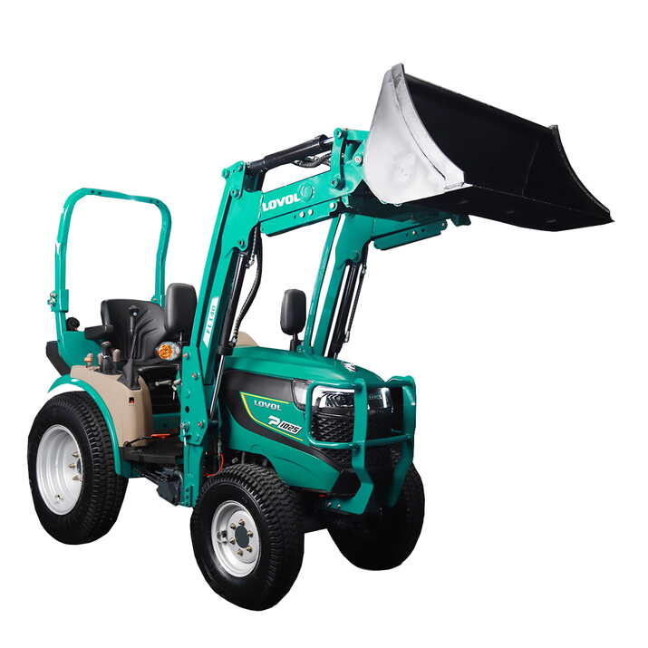 Kompakttraktor Lovol 25 hk med frontlaster, uten hytte 