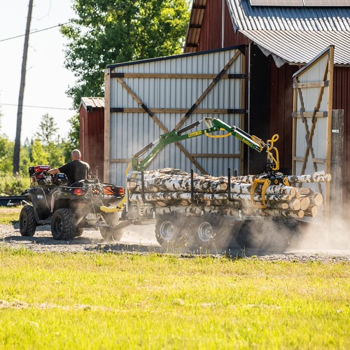 Skogsvogn ATV 3 tonn, med kran 4,2 m