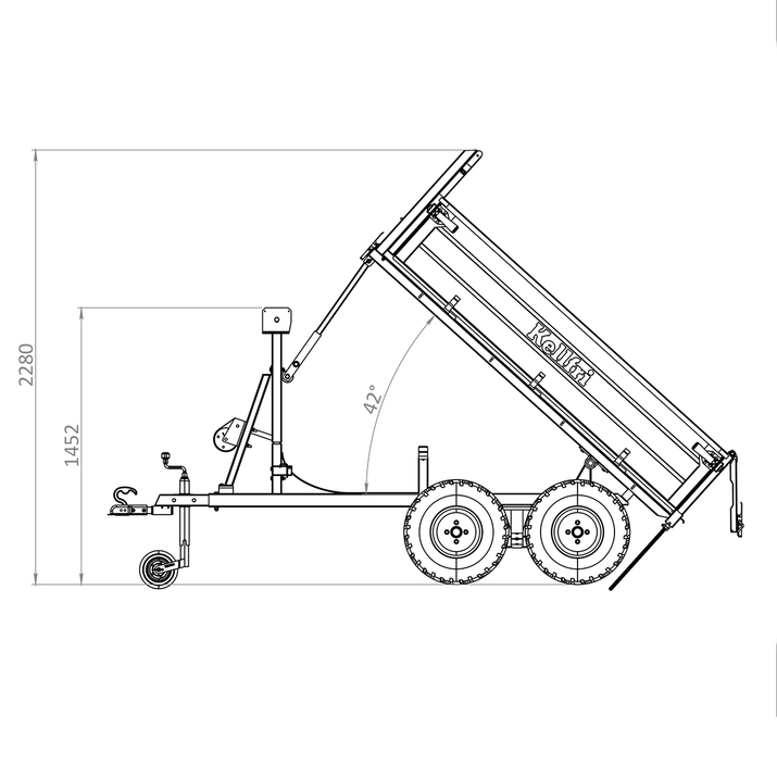 Tippvogn ATV PRO 1,5 tonn