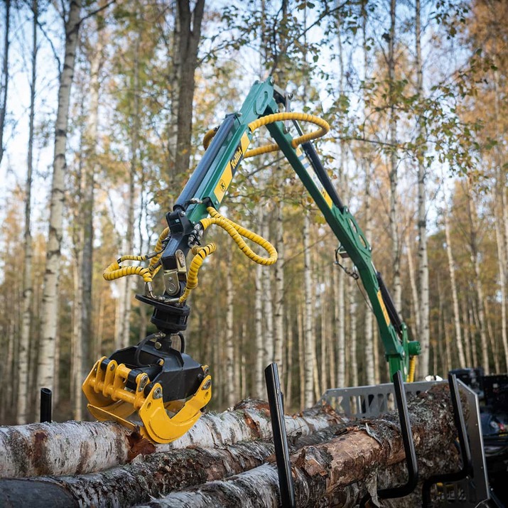 Skogsvogn ATV 3 tonn, med kran 4,2 m