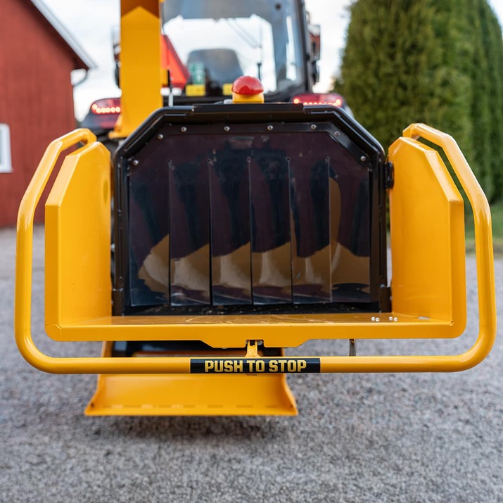 Fliskutter 150, med hydraulisk innmating