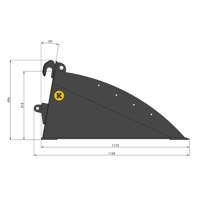 Planeringsskuff 2,2 m, Euro