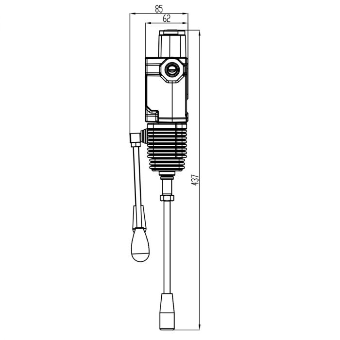 Ventilpakke 8 seksjoner, 2-spak, 25 l/min