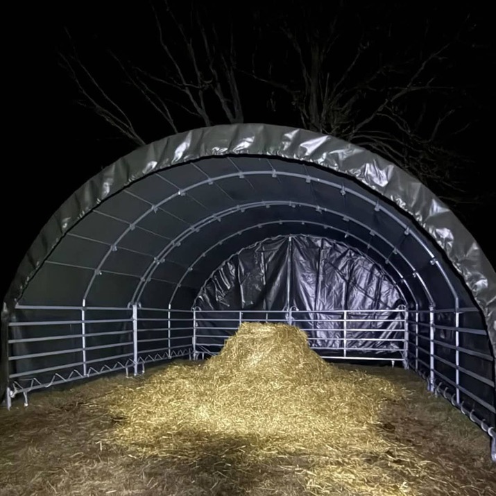Leskur 6 x 6 m inkl. fotbøylegrinder