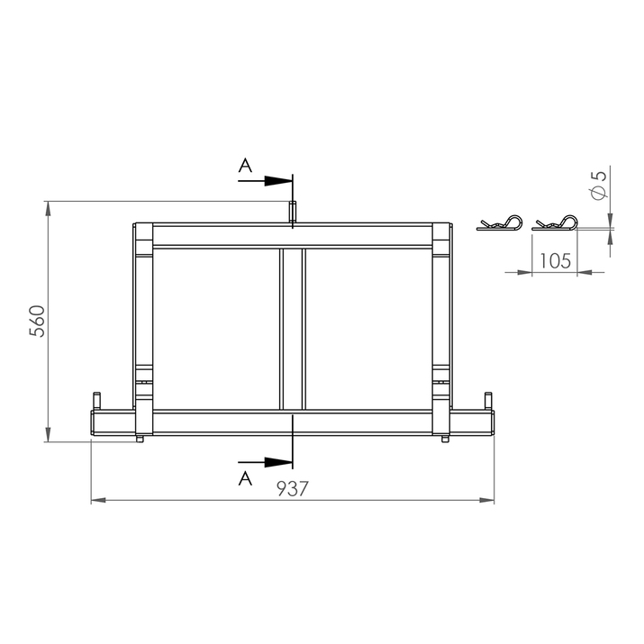 Adapter til sandspreder fra Trima til trepunkt