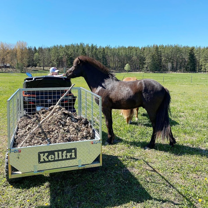 Tippvogn ATV 500 kg med galvanisert dørkplate