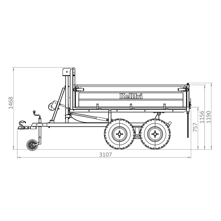 Tippvogn ATV PRO 1,5 tonn