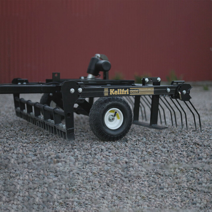 Gårdsharv ATV med justerbart chassis og drag