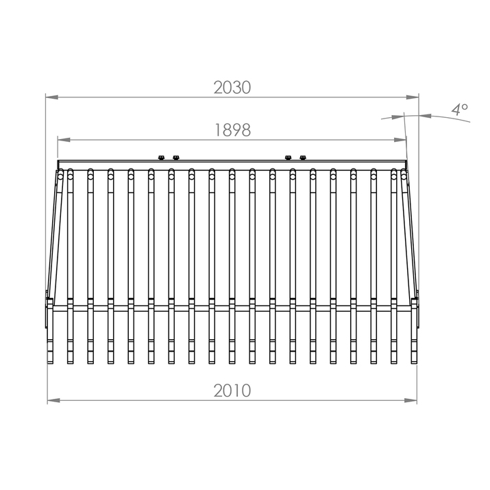 Steinsvans 2,0 m, boltet Trimafeste