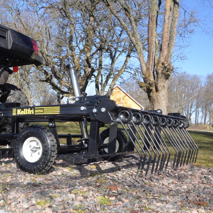 Gårdsharv ATV med justerbart chassis og drag