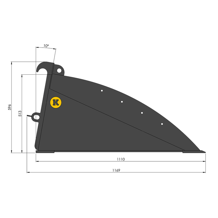 Planeringsskuff 2,2 m, SMS/Trima