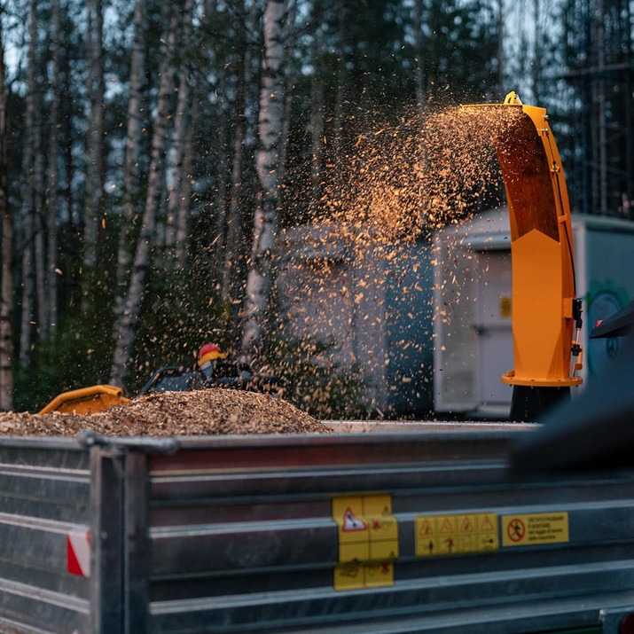 Fliskutter 150, med hydraulisk innmating