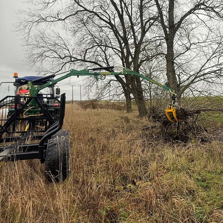 Krattklype inkl. hydraulikkslange og bolt