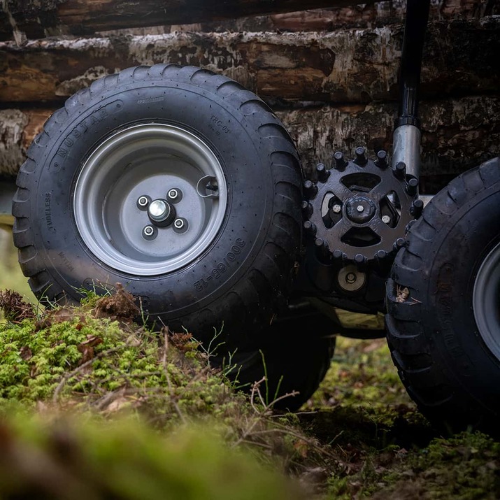 Skogsvogn ATV 3 tonn, med kran 4,2 m