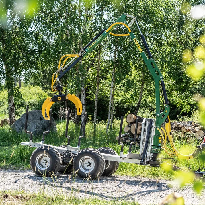 Skogsvogn ATV 3 tonn, med kran 4,2 m